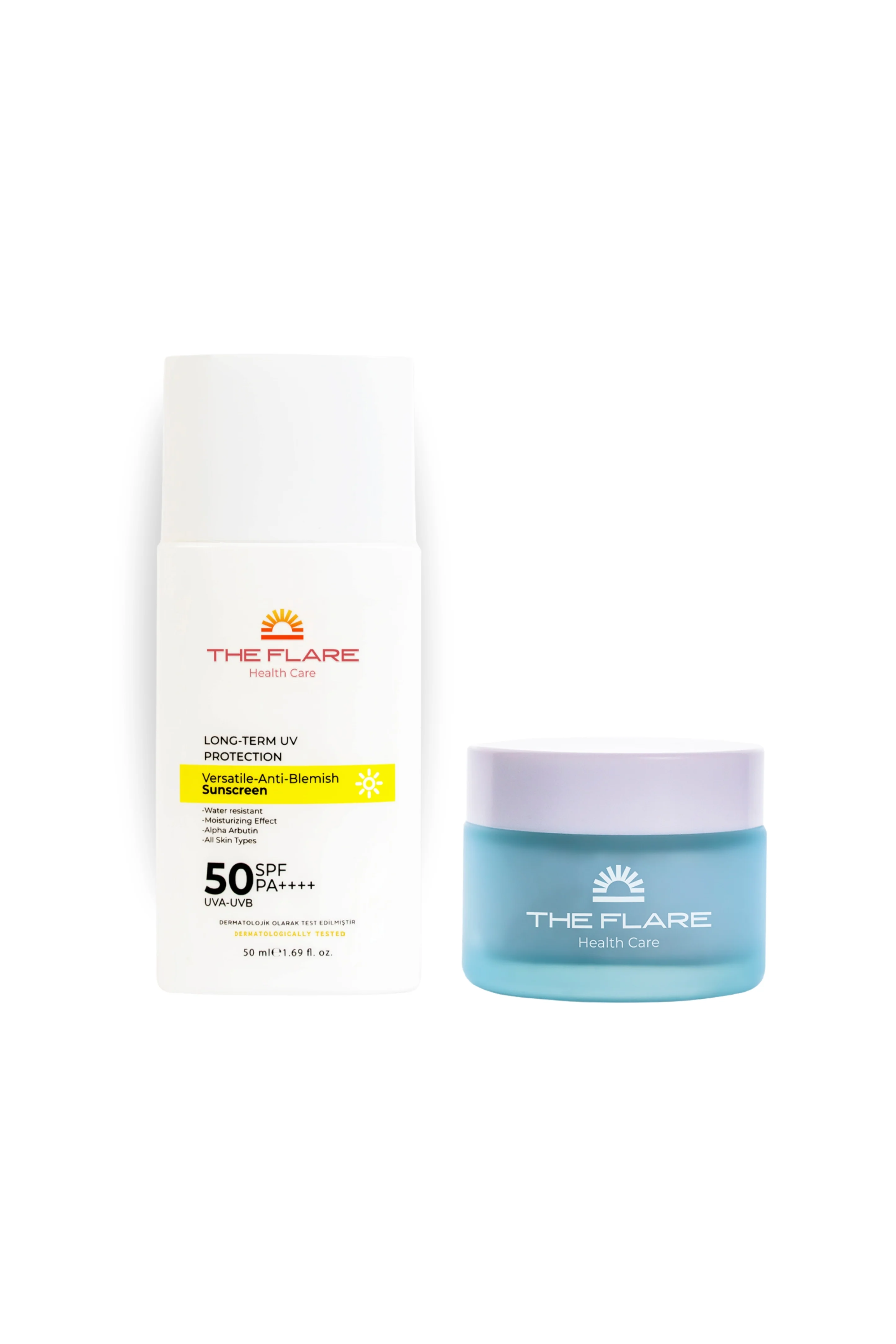 Intensive Moisturizing Face and Skin Care Cream - Anti-Blemish Sunscreen Set All Skin Types 50 ml